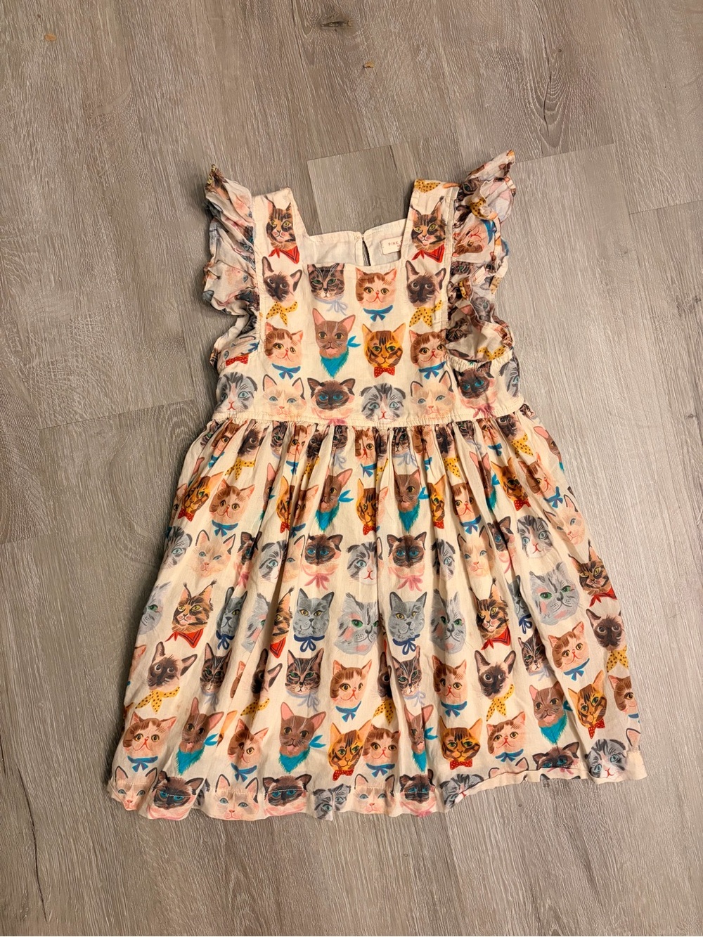 Pink Chicken Elsie Dress Cool Cats Girls 5Y Kitty Print